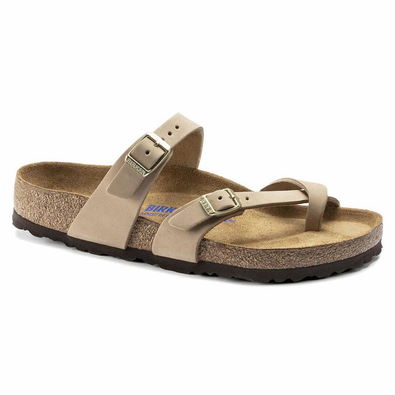 Birkenstock Soft Footbed Nubuck Læder Mayari Dame Brune | DK 407CTV